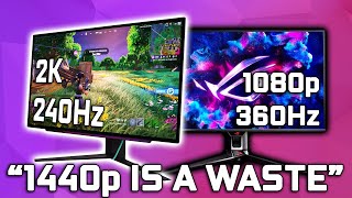 Is 1440p A Waste  1080p vs 1440p Monitors [upl. by Hooge302]