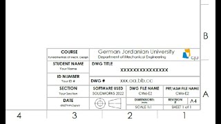 CW62 Engineering Drawings Basics  SolidWorks Arabic [upl. by Einama]