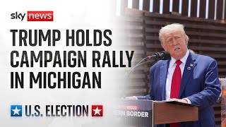 Donald Trump holds campaign rally in Michigan [upl. by Maye]