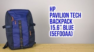 Распаковка HP Pavilion Tech Backpack 156 Blue 5EF00AA [upl. by Octavla]