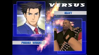 Mugen Battle Phoenix Wright vs Heavy [upl. by Ellinger]