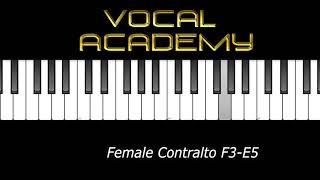 🎹 🎤 🎶 PIANO VOCAL WARM UP EXERCISE FEMALE CONTRALTO F3E5 [upl. by Hidie]