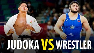 Judoka vs Wrestler Real Fights of Top Judokas vs Top Wrestlers [upl. by Spearing]