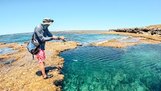 Fishing REEF HOLES on a Remote Island [upl. by Aitnas]