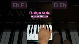 E flat major scale  Piano Tutorial [upl. by Neeven]