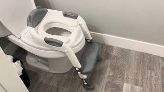 Toilet Potty Training Seat with Step Stool Ladder SKYROKU Training Toilet Review [upl. by Ferren111]