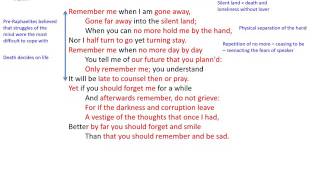 Remember by Christina Rossetti Analysis [upl. by Kala]