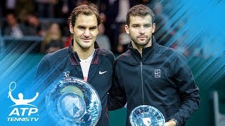 Roger Federer beats Grigor Dimitrov to win 97th title  Rotterdam 2018 Final Highlights [upl. by Yarg]