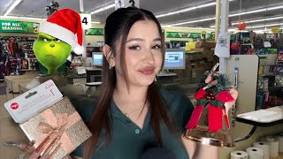 ASMR Rude Dollar Tree Cashier checks you out 😒🎄 [upl. by Tnattirb]