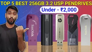 Top 5 Best 256GB 32 USB Pendrives Under 2000 In August 2024  256GB Fastest Pendrive Under 2000 [upl. by Vinita]