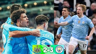 Newcastle vs Manchester city 23 EPL Highlights 2023  De Bruyne goal vs Newcastle  Silva goal [upl. by Ecydnak]