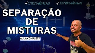 Separação de Misturas Homogêneas e Heterogêneas  Aula Completa química vestibular enem [upl. by Ertemed]