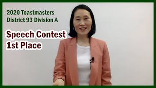 2020 District 93 Toastmasters Division A Speech Contest 1st Place quotOpen Upquot [upl. by Magas]