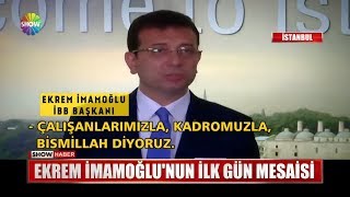 Ekrem İmamoğlunun ilk gün mesaisi [upl. by Yrrol]