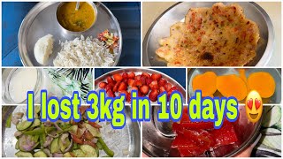 I lost 3 kg in 10 days  I lost 6 pounds in 10 days  10 Days of Extreme Weight Loss Indian Diet [upl. by Schinica700]