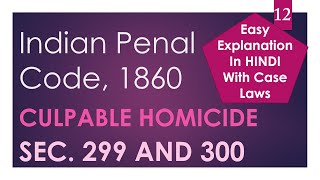 Culpable Homicide and Murder  Section 299 and 300  Indian Penal Code [upl. by Dannel]