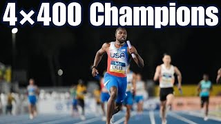 USA Shatters Olympic Record in 4x400m Relay – HeartStopping Finish [upl. by Nerat]