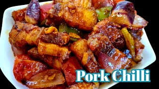 Pork Chilli  पोर्क चिल्ली  Pork Chilli Recipe  How to make Pork Chilli [upl. by Concettina]