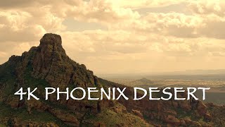 4K Aerial  Above Sonoran Desert in Phoenix Arizona [upl. by Carmelle]