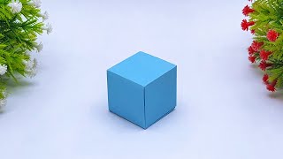 How To Make Origami Cube  Making Paper Cube Easy Instructions  DIY School Project Ideas [upl. by Pinkerton407]