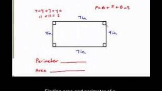 Finding perimeter and area of a rectangle [upl. by Eveivaneg]