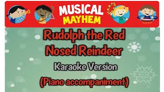 Rudolph the Red Nosed Reindeer Karaoke Version piano accompaniment [upl. by Jens]