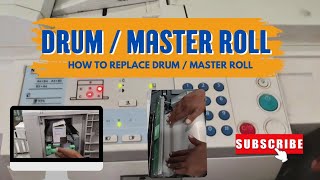 DRUM UNIT  MASTER ROLL REPLACE AND REINSTALL ON RICOH GESTETNER copy printer DX 2330  DX 2430 [upl. by Audly184]