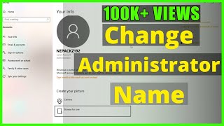 How to change Administrator name on Windows 10 🙏 How do I Change the Administrator on Windows 10 [upl. by Matthew]