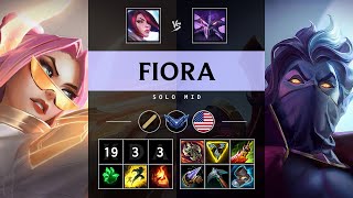 Fiora Mid vs Kassadin Godlike  NA Diamond Patch 1419 [upl. by Ezmeralda]