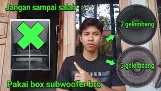 Jangan sampai salah menggunakan speaker dan box subwoofer bro [upl. by Westfall]