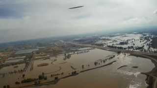 Colorado Flooding 2013  Aerial video  I25 Del Camino 913 [upl. by Enasus468]