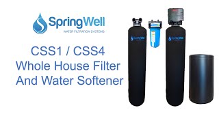 CSS1 CSS4 How To Install a SpringWell Whole House Water Filter amp Salt Based Water Softener [upl. by Loise536]