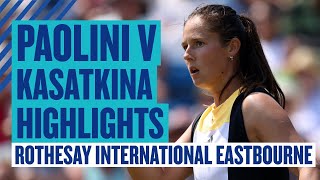 BACK To The Final  Highlights  Kasatkina v Paolini  Rothesay International Eastbourne [upl. by Ereynihc]