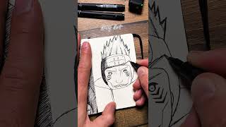 ASMR Drawing KISAME HOSHIGAKI 🦈🥶  Naruto Shippuden satisfying asmr shorts [upl. by Nahguav]