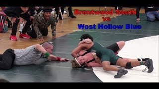 Brentwood Middle School Wrestling South Brentwood vs West Hollow Blue [upl. by Shaylah]