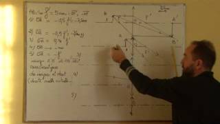 optique géométrique  III4 lentille convergente image virtuelle agrandie droite [upl. by Phelgon]