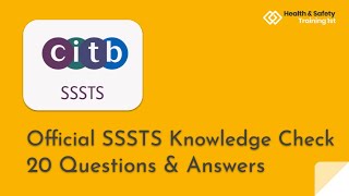 Official SSSTS Knowledge Check  20 Questions amp Answers  Could You Be A Site Supervisor [upl. by Woodie]