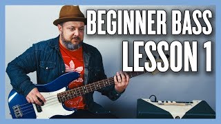 Beginner Bass Lesson 1  Your Very First Bass Lesson [upl. by Irot]