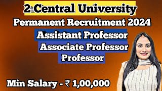 Tripura University vacancy  University of tamil vacancy  Permanent Job [upl. by Moraj676]