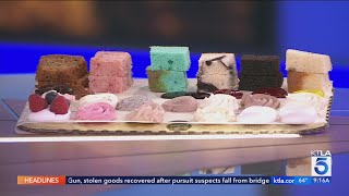 KTLA morning team tries the viral wedding cake sampler [upl. by Braca]