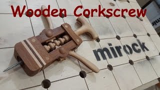 Homemade Wooden Corkscrew Wine Bottle Opener [upl. by Esinaej]