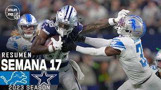 Detroit Lions vs Dallas Cowboys  Semana 17 NFL 2023  NFL Highlights Resumen en español [upl. by Mitchael]