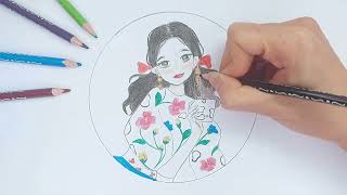 Coloring tutorial  How to draw a person holding a cup  Anime [upl. by Nomar613]