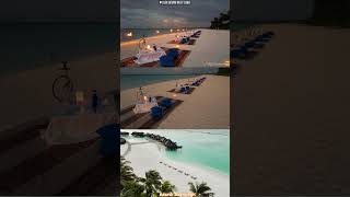 Maldives resort view  Luxury Hotels 🏨 festiv session preparation 🥂 Short video clip 📸 viralvideo [upl. by Eenalem]