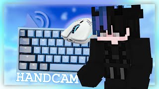 Keyboard  Mouse ASMR Sounds Handcam  Hypixel Bedwars [upl. by Kyd]