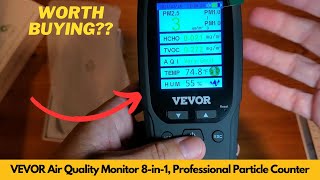 VEVOR Air Quality Monitor 8 in 1 Professional PM2 5 PM10 PM1 0 Particle Counter  Worth Buying [upl. by Mian319]