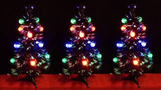 3ft Fibre Optic Black Christmas Tree With LED Transparent Bauble Lights [upl. by Joyann]