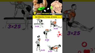 Best Exercises for Bigger Triceps DUMBBELLS ONLY  fitness fitnesstips gym gymworkout shorts [upl. by Clymer181]