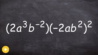 Simplify monomials using law of exponents [upl. by Lula]