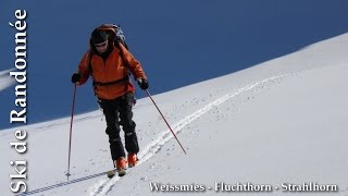 4000 de Saas fee Ski de rando Weissmies Strahlhorn Allalinhorn [upl. by Jarlen]